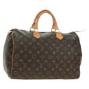 LOUIS VUITTON Monogram Speedy 35 Hand Bag M41524 LV Auth am12014V-1