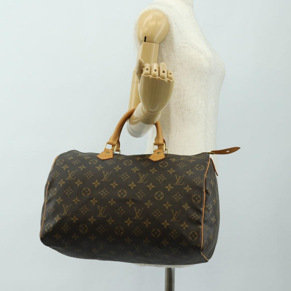 LOUIS VUITTON Monogram Speedy 35 Hand Bag M41524 LV Auth am12014V