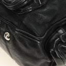 PRADA Tote Bag Leather Black Silver Auth am12015SAV-13