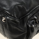 PRADA Tote Bag Leather Black Silver Auth am12015SAV-15