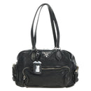 PRADA Tote Bag Leather Black Silver Auth am12015SAV-2