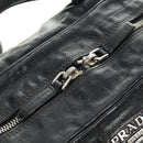 PRADA Tote Bag Leather Black Silver Auth am12015SAV-23