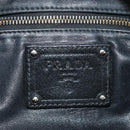 PRADA Tote Bag Leather Black Silver Auth am12015SAV-24