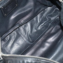PRADA Tote Bag Leather Black Silver Auth am12015SAV-25