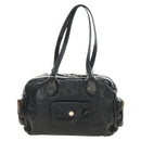 PRADA Tote Bag Leather Black Silver Auth am12015SAV-3