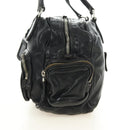PRADA Tote Bag Leather Black Silver Auth am12015SAV-5