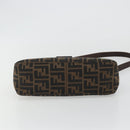 FENDI Zucca Canvas Mamma Baguette Shoulder Bag Brown Black Auth am12016A-5