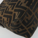 FENDI Zucca Canvas Mamma Baguette Shoulder Bag Brown Black Auth am12016A-18
