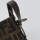 FENDI Zucca Canvas Mamma Baguette Shoulder Bag Brown Black Auth am12016A-19
