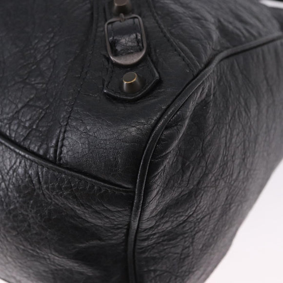 BALENCIAGA The Vero Hand Bag Leather Black 235216 Auth am12018SM