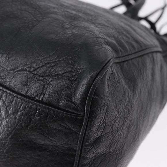 BALENCIAGA The Vero Hand Bag Leather Black 235216 Auth am12018SM