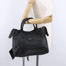 BALENCIAGA The Vero Hand Bag Leather Black 235216 Auth am12018SM-25