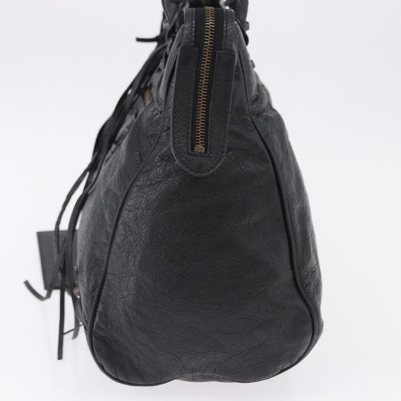 BALENCIAGA The Vero Hand Bag Leather Black 235216 Auth am12018SM