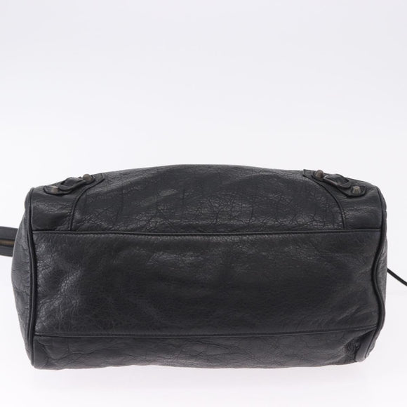 BALENCIAGA The Vero Hand Bag Leather Black 235216 Auth am12018SM