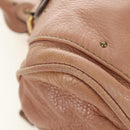 Chloe Paddington Hand Bag Leather Beige Gold Silver Auth am12019V-16