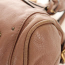 Chloe Paddington Hand Bag Leather Beige Gold Silver Auth am12019V-17