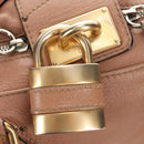Chloe Paddington Hand Bag Leather Beige Gold Silver Auth am12019V-20