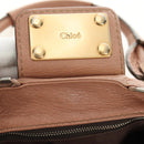 Chloe Paddington Hand Bag Leather Beige Gold Silver Auth am12019V-23