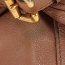 Chloe Paddington Hand Bag Leather Beige Gold Silver Auth am12019V-4