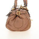 Chloe Paddington Hand Bag Leather Beige Gold Silver Auth am12019V-5