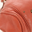 Chloe Paddington Hand Bag Leather Orange Gold Silver Auth am12020SAM-11