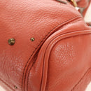 Chloe Paddington Hand Bag Leather Orange Gold Silver Auth am12020SAM-12