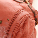 Chloe Paddington Hand Bag Leather Orange Gold Silver Auth am12020SAM-14