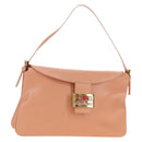 FENDI Mamma Baguette Shoulder Bag Leather Orange Gold Auth am12021SAM-1