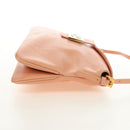 FENDI Mamma Baguette Shoulder Bag Leather Orange Gold Auth am12021SAM-4
