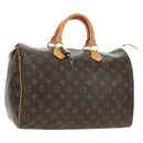 LOUIS VUITTON Monogram Speedy 35 Hand Bag M41524 LV Auth am12023V-1