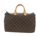 LOUIS VUITTON Monogram Speedy 35 Hand Bag M41524 LV Auth am12023V-2