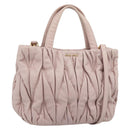 Miu Miu Hand Bag Leather 2way Pink Gold 5BG061 Auth am12025V-1