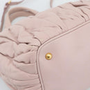Miu Miu Hand Bag Leather 2way Pink Gold 5BG061 Auth am12025V-13