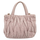 Miu Miu Hand Bag Leather 2way Pink Gold 5BG061 Auth am12025V-3