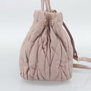 Miu Miu Hand Bag Leather 2way Pink Gold 5BG061 Auth am12025V-4