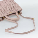 Miu Miu Hand Bag Leather 2way Pink Gold 5BG061 Auth am12025V-9