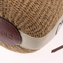 Chloe Woody Small Basket Shoulder Bag Raffia Beige Auth am12028V-15