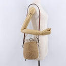 Chloe Woody Small Basket Shoulder Bag Raffia Beige Auth am12028V-21
