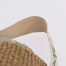 Chloe Woody Small Basket Shoulder Bag Raffia Beige Auth am12028V-8