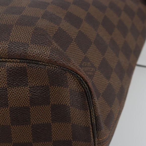 LOUIS VUITTON Damier Ebene Neverfull MM Tote Bag N51105 LV Auth am12029