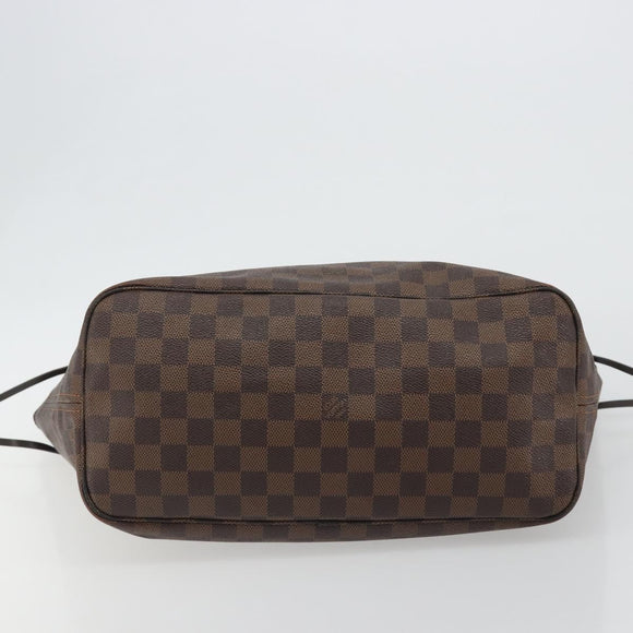 LOUIS VUITTON Damier Ebene Neverfull MM Tote Bag N51105 LV Auth am12029