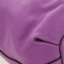 Chloe Elsie Hand Bag Leather 2way Purple Gold Auth am12030V-13