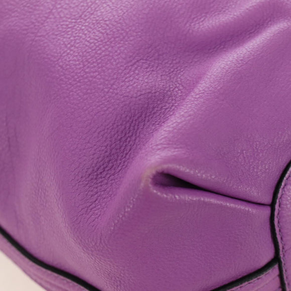 Chloe Elsie Hand Bag Leather 2way Purple Gold Auth am12030V