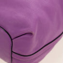 Chloe Elsie Hand Bag Leather 2way Purple Gold Auth am12030V-14
