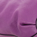 Chloe Elsie Hand Bag Leather 2way Purple Gold Auth am12030V-15