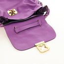 Chloe Elsie Hand Bag Leather 2way Purple Gold Auth am12030V-18