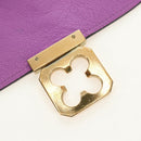 Chloe Elsie Hand Bag Leather 2way Purple Gold Auth am12030V-19