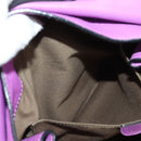 Chloe Elsie Hand Bag Leather 2way Purple Gold Auth am12030V-26