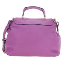 Chloe Elsie Hand Bag Leather 2way Purple Gold Auth am12030V-3