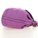 Chloe Elsie Hand Bag Leather 2way Purple Gold Auth am12030V-5